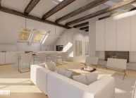 Rekonstrukce a návrh interiéru podkrovního bytu v rodinném domu ve Varnsdorfu od ateliéru RG architects studio – architekt Radomír Grafek